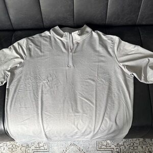 Peter Millar Light Gray Quarter-Zip Pullover